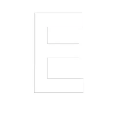 Lettre adhésive E 90 mm PickUp Mono Nobel – Blanc - Lettrage adhésif - Lettres et chiffres adhésifs