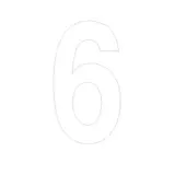 Chiffre adhésif 6 90 mm PickUp Mono Nobel – Blanc - Lettrage adhésif - Lettres et chiffres adhésifs
