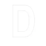 Lettre adhésive D - Lettres et chiffres adhésifs