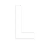 Lettre adhésive L - Lettres et chiffres adhésifs