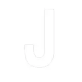 Lettre adhésive J - Lettres et chiffres adhésifs