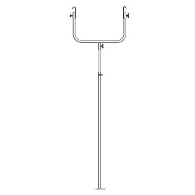 Chandelle double pour parasol Tube ø 25 mm L 55 cm - Double U fixe - Chandelles-2