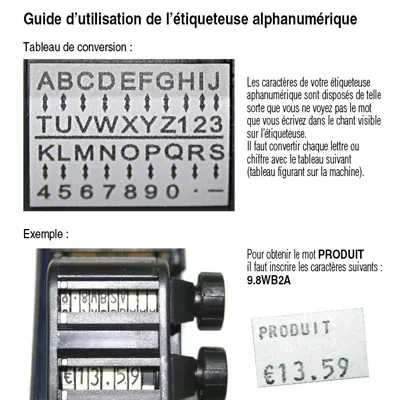 Étiqueteuse prix numérique bleue 2 lignes (10+7) pour étiquettes 26 x 16 mm - Pince à étiqueter - Étiqueteuses, Pinces à étiqueter-3