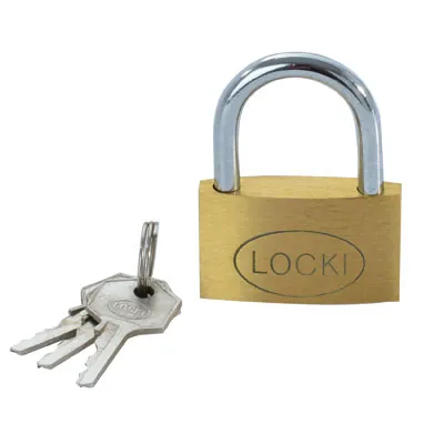 Cadenas à clés en laiton Locki 40 mm, 3 clés - Boîtes à clés, Cadenas