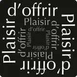 Étiquettes cadeaux adhésives Plaisir d'offrir 35 x 35 mm Noir - Boîte de 500 - Étiquettes cadeaux adhésives
