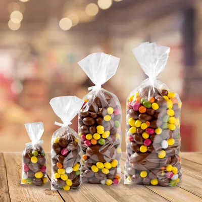 Sachet transparent fond écorné 13 x 24 cm polypro 30µ - Sachet confiserie - Sachet bonbons - Lot de 100 - Sachets bonbon, Sachets confiserie-3