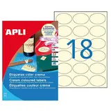 360 Étiquettes adhésives ovales crème multi-usages 63 x 42,3 mm Apli - Étiquettes adhésives neutres
