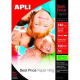 Papier photo brillant 1 face A4 140g - Paquet de 100 feuilles - Papier imprimante