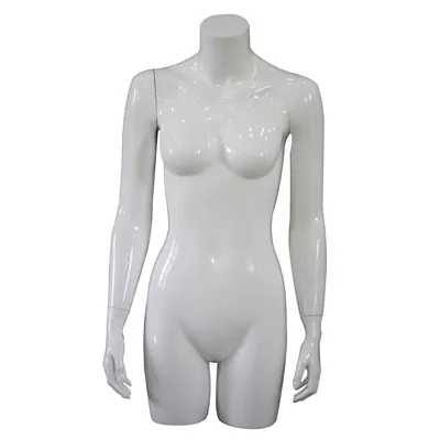 Buste femme avec bras, finition laquée - Bustes mannequins femmes