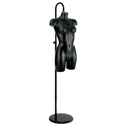 Pied pour buste fixation nuque H 110 à 197 cm Acier - Noir - Bustes mannequins femmes-3