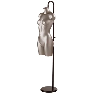 Pied pour buste fixation nuque H 110 à 197 cm Acier - Noir - Bustes mannequins femmes-5