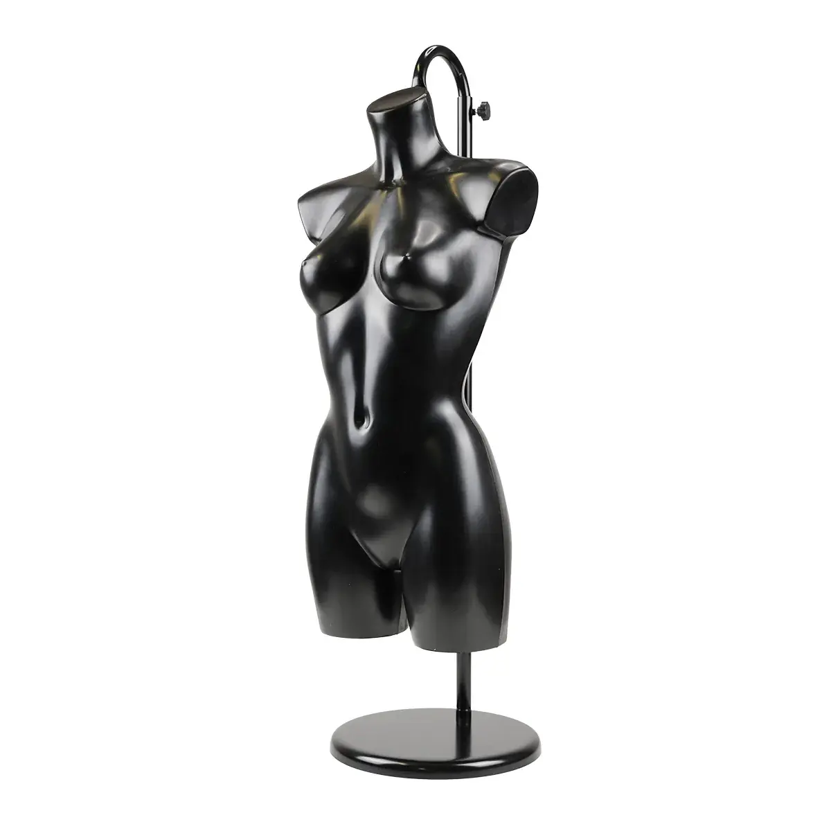 Pied pour buste fixation nuque H 110 à 197 cm Acier - Noir - Bustes mannequins femmes-7