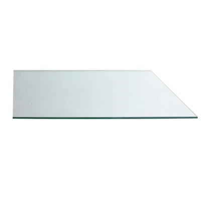 Tablette transparente verre trempé pour rayonnage magasin 66,5 x 15 cm, ép. 8 mm - Verre clair - Lot de 2 - Tablettes Verre