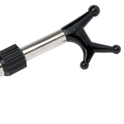 Perche à décrocher télescopique métal L 85 à 150 cm - Perche attrape cintres pour penderie - Accessoires cintres, Range cintres-2
