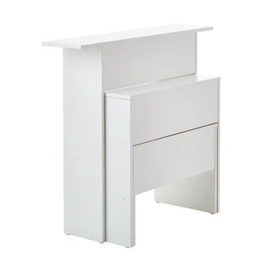 Table gigogne blanche 110/75,8/71,2 x 25/40/40 x 96,5/71,5/48 cm - Table de présentation blanche - Lot de 3 - Tables de présentation, Sellettes-2