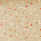 Papier cadeau Apogée bouteilles & verres kraft 69 cm x 50 m 60 g/m² – Le rouleau - Papiers cadeaux kraft à motifs