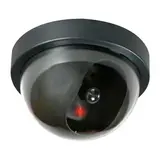 Caméra factice dôme avec LED rouge clignotant - Caméra de surveillance factice intérieure - Noir - Surveillance magasins