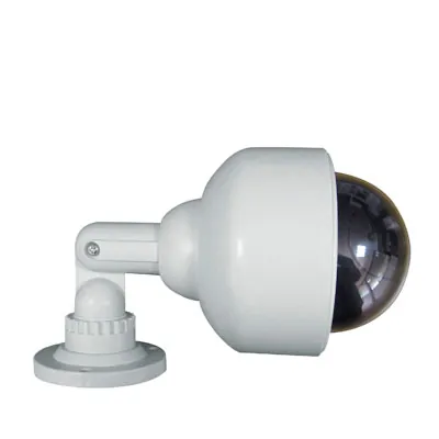 Caméra factice dôme avec LED rouge clignotant ø 12 x 27 cm - Caméra de surveillance factice intérieure - Blanc - Surveillance magasins