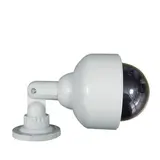 Caméra factice dôme avec LED rouge clignotant ø 12 x 27 cm - Caméra de surveillance factice intérieure - Blanc - Surveillance magasins