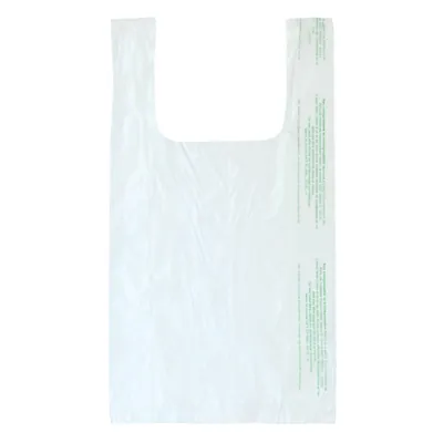 Sac bretelle biodégradable transparent 25 x 7,5 x 44 cm plastique biosourcé - Rouleau de 300 sacs - Sacs plastique bretelles