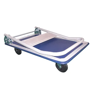 Chariot plateforme 72,5 x 46,7 x 82 cm 150kg - Chariot pliable - Chariot de manutention - Blanc / Bleu - Chariots de manutention-2