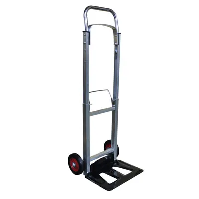 Chariot diable bavette pliable aluminium roues pleines - Diable de transport - Diable manutention - Gris / Noir - Chariots diables