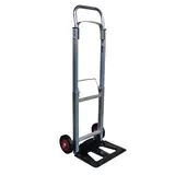 Chariot diable bavette pliable aluminium roues pleines - Diable de transport - Diable manutention - Gris / Noir