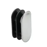 Embout ovale pour tube 30 x 15 mm Chromé - Bouchon de tube ovale - Paquet de 20 - Crémaillères économiques