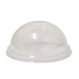 Couvercle dôme pour pot en APET transparent usage froid et chaud ø 9,9 x H 4 cm – Avec trou – Lot de 50 - Gobelets plastique, Flûtes plastique, Verres à pied plastique