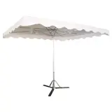 Parasol professionnel de marché - Parasol forain - Écru - 300 x 200 cm - armature alu, toile + housse - Parasols de marché, Parasols forains