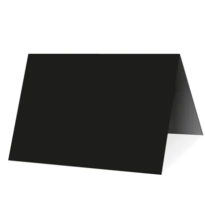 Étiquette chevalet neutre PVC 70 x 50 mm - Noir - Paquet de 10 - Étiquettes à poser