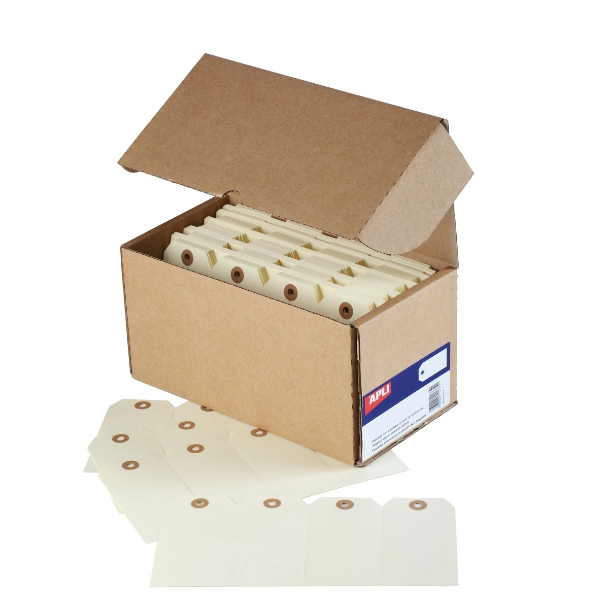 Étiquette américaine 120 x 57 mm Apli – Crème - Boîte de 1000 - Étiquettes à trou-5