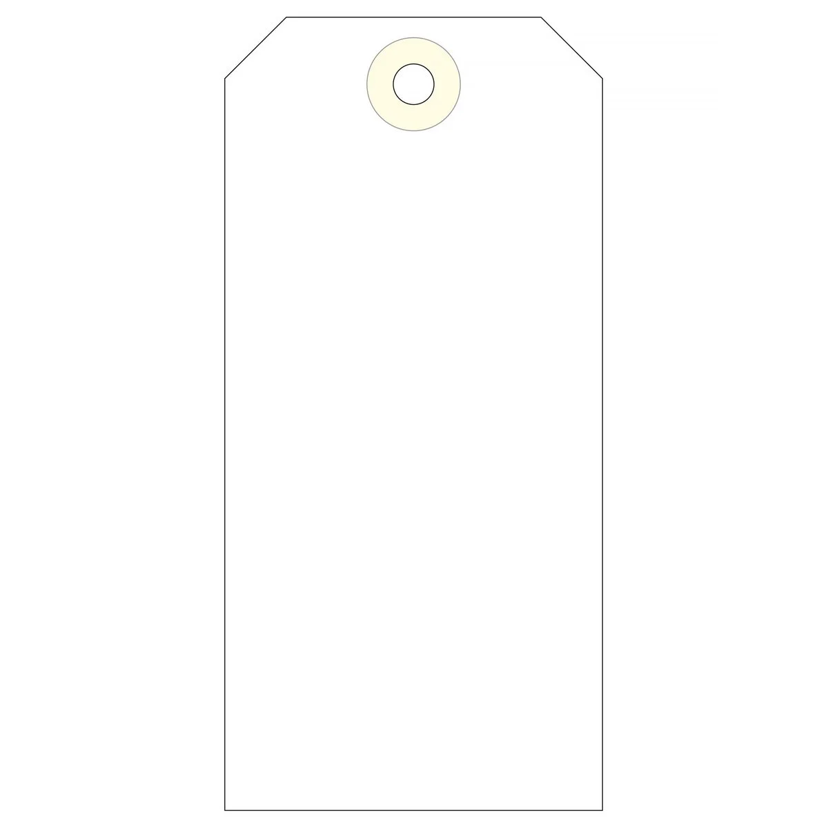 Étiquette américaine 120 x 57 mm Apli – Crème - Boîte de 1000 - Étiquettes à trou