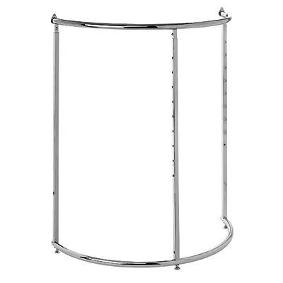 Portant à vêtements demi-cercle sur pied ø 110 cm - Hauteur réglable de 120 à 160 cm - Métal chromé - Portants à vêtements ronds