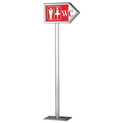 Flèche d'information sur pied A4 horizontal double face – Porte-affiche sur pied - Support affiche sur pied - Porte-visuels sur pied-4