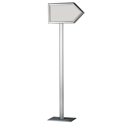 Flèche d'information sur pied A4 horizontal double face – Porte-affiche sur pied - Support affiche sur pied - Porte-visuels sur pied