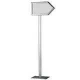 Flèche d'information sur pied A4 horizontal double face – Porte-affiche sur pied - Support affiche sur pied - Porte-visuels sur pied