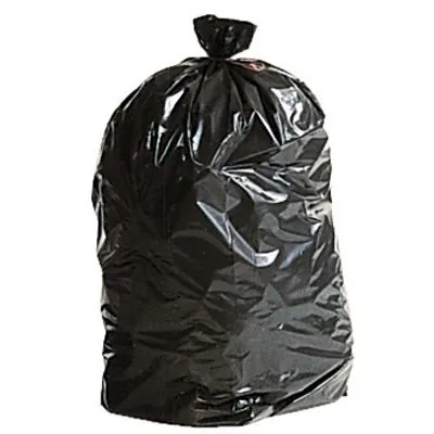 Sac poubelle 130 litres renforcé déchets lourds PEBD avec lien à nouer - Sac poubelle professionnel - Noir - Carton de 50 - Sacs poubelle professionnels