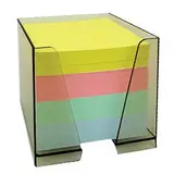 Bloc cube papier 4 couleurs + boîtier plexi - Notes adhésives, Blocs cubes, Fiches Bristol