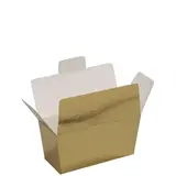 Ballotin chocolat carton or intérieur blanc 125g 9,8 x 4 x 5,4 cm - Ballotin chocolat vide - Lot de 25 - Ballotins chocolats vides