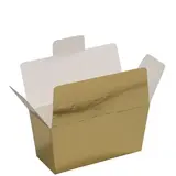 Ballotin chocolat carton or intérieur blanc 375g 13 x 7 x 6,3 cm - Ballotin chocolat vide - Lot de 25