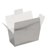 Ballotin chocolat carton argent intérieur blanc 375g 13 x 7 x 6,3 cm - Ballotin chocolat vide - Lot de 25