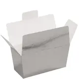 Ballotin chocolat carton argent intérieur blanc 500g 14,5 x 7,5 x 7 cm - Ballotin chocolat vide - Lot de 25 - Ballotins chocolats vides