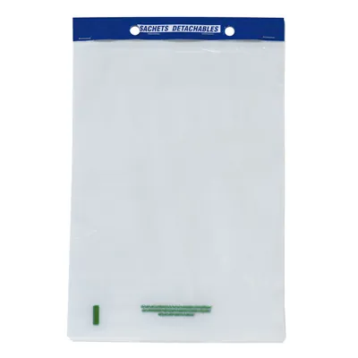 Sac plastique liassé à ouverture décalée transparent 2,38L 23 x 31 cm PE 21µ - Lot de 500 - Sacs plastique liassés