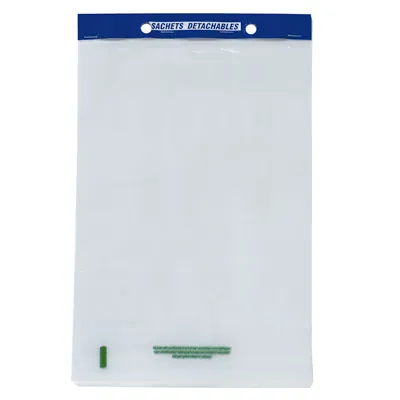 Sac plastique liassé à ouverture décalée transparent 11,33L 35 x 50 cm PE 21µ - Lot de 300 - Sacs plastique liassés