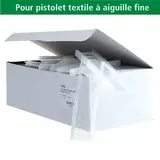 Attache étiquette pour pistolet textile aiguille fine 15mm, polypropylène - Boîte de 5000
