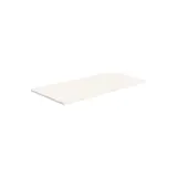 Tablette droite bois mélaminé 100 x 50 cm ép. 19 mm, chants droits minces, pour Gamme Square - Blanc craie