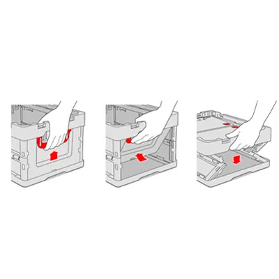 Bac en plastique pliable - Bacs plastique à parois et fond pleins-3