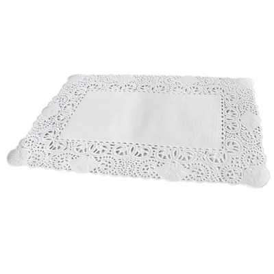 Dentelle papier rectangle blanche 30 x 40 cm - Paquet de 250 - Semelles gâteaux, Supports gâteaux