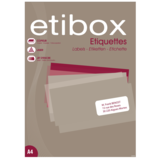 2400 Étiquettes adhésives blanches multi-usages 70 x 37 mm Etibox - Étiquettes adhésives neutres